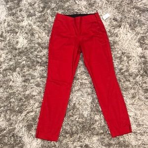 Red Old Navy High Waisted Super Skinny ankle pants
